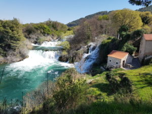 Der Wasserfall "Skradinski buk" in Krka